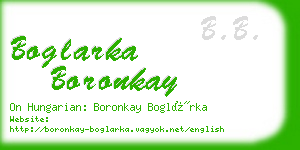 boglarka boronkay business card